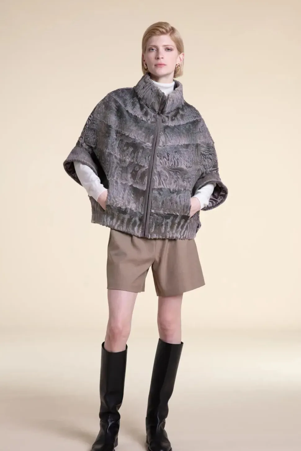 Karakul lamb fur coat