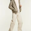 Knitted bomber jacket with fur