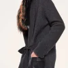 Knitted coat with fox