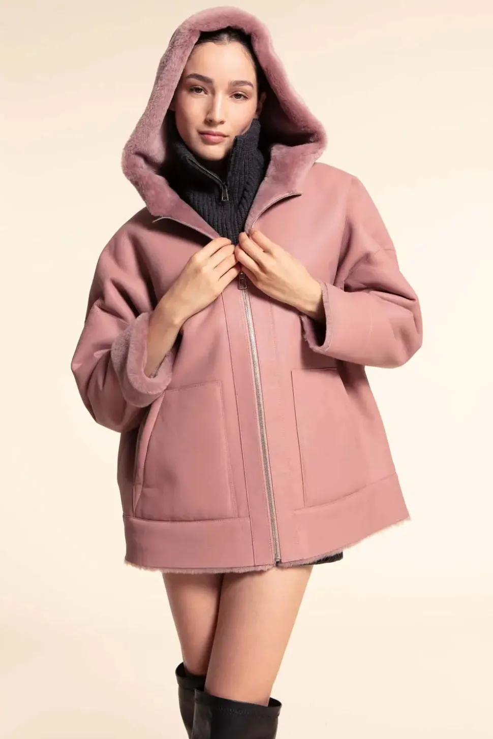 Ladies shearling jacket