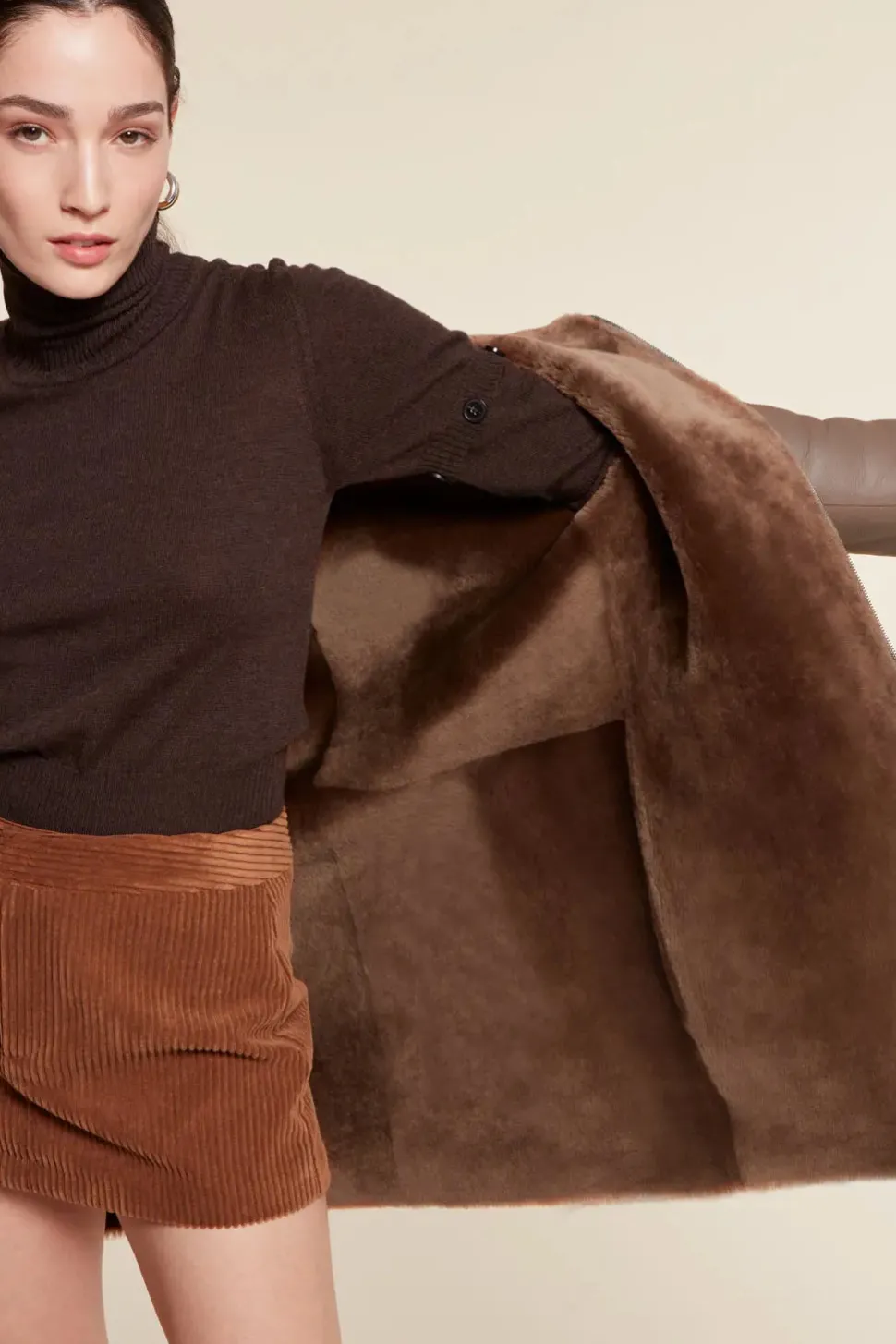 Ladies sheepskin coat