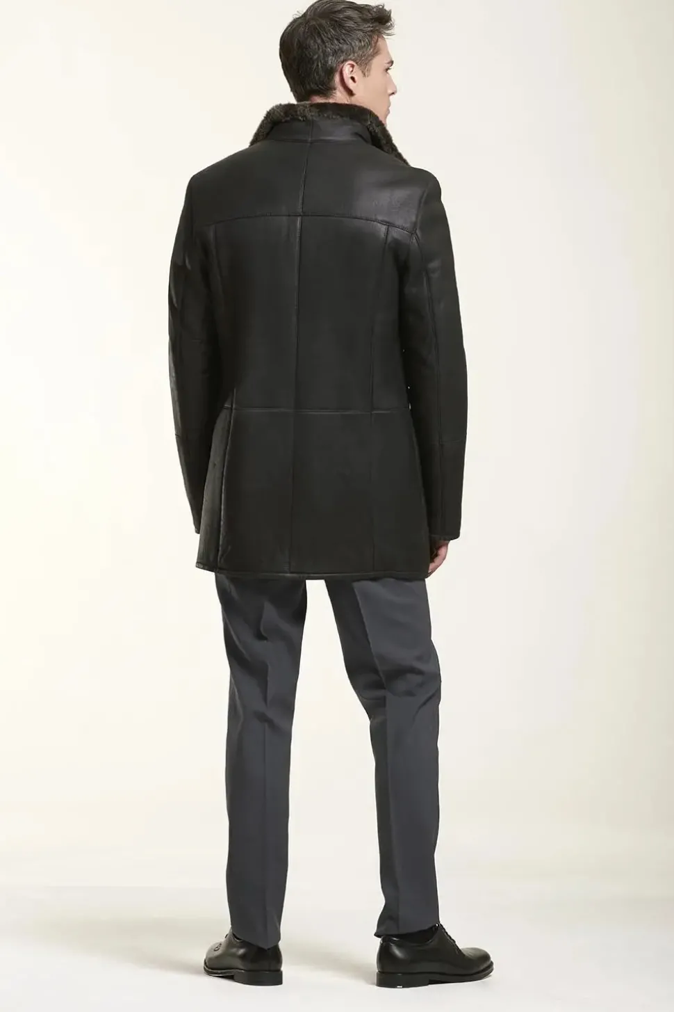 Long sheepskin jacket for men