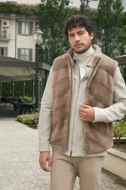 Male fur vest