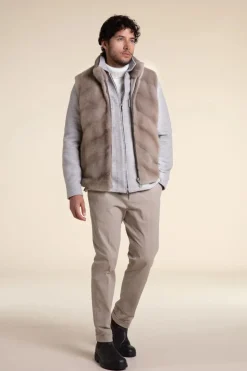 Male fur vest