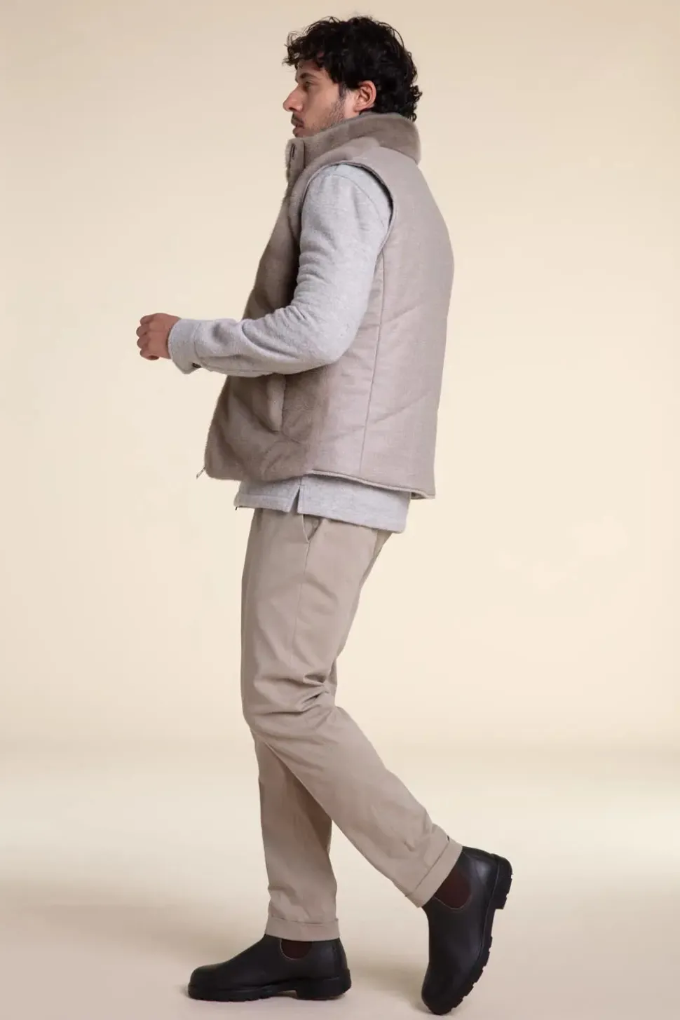 Male fur vest