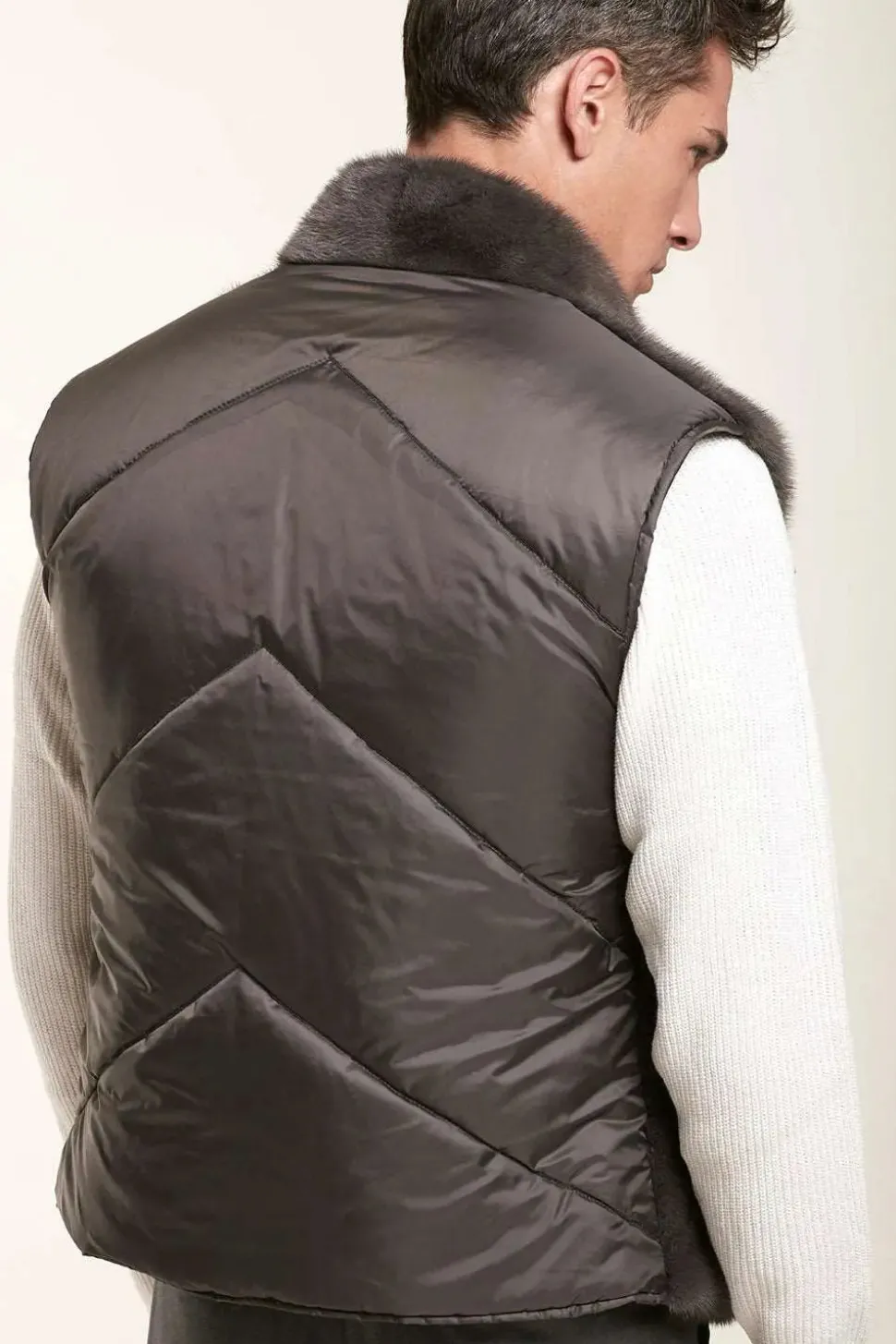 Men mink fur vest