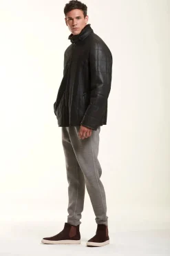 Men sheepskin jacket