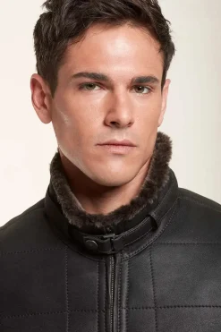 Men sheepskin jacket