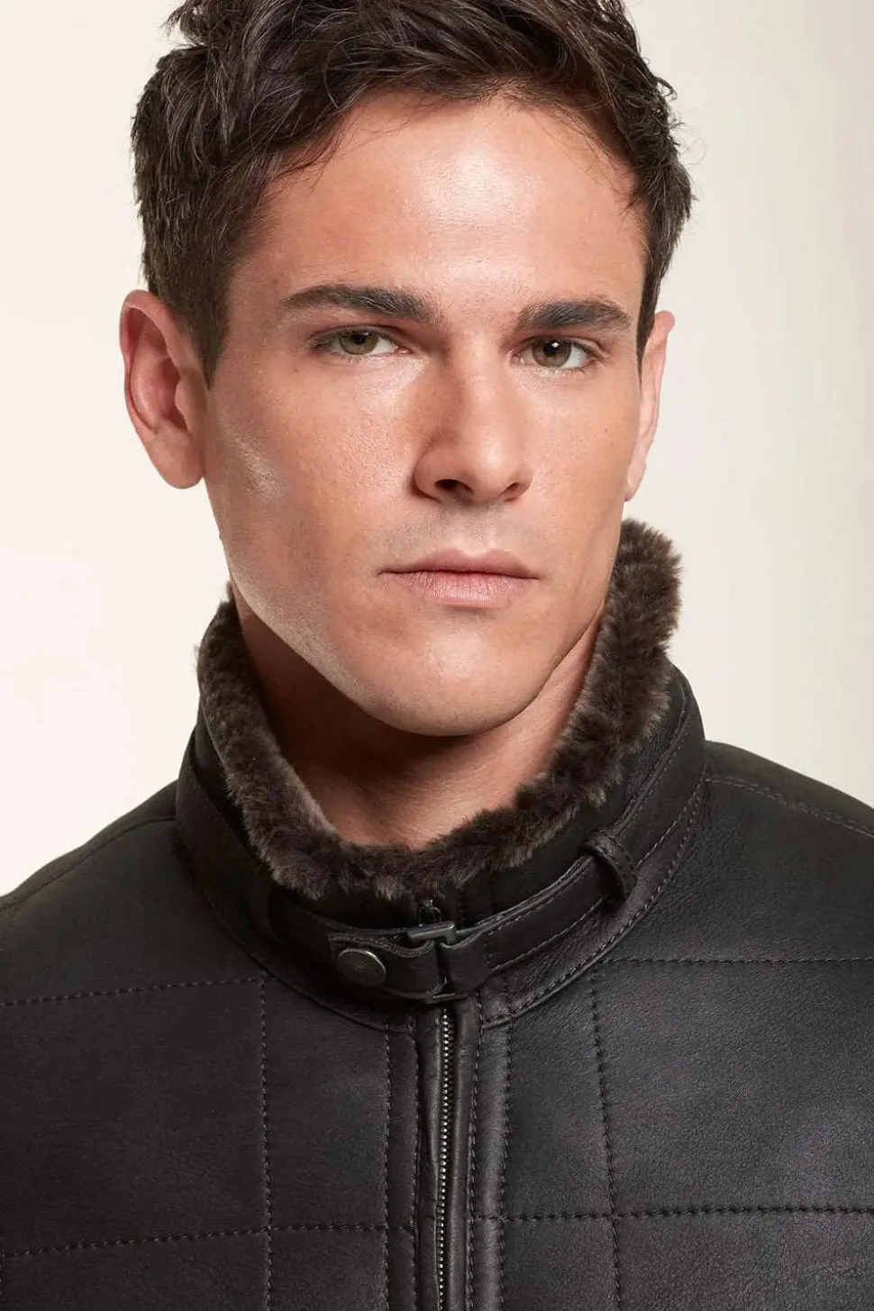 Men sheepskin jacket