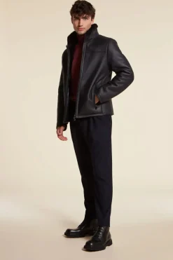Men sheepskin jacket