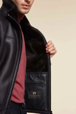 Men sheepskin jacket