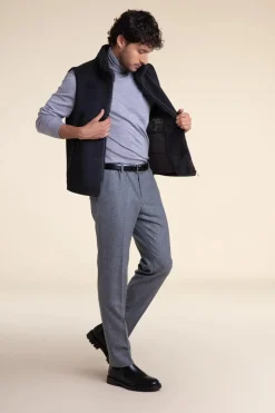 Men vest with fur