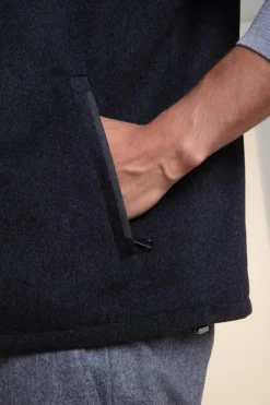 Men vest with fur