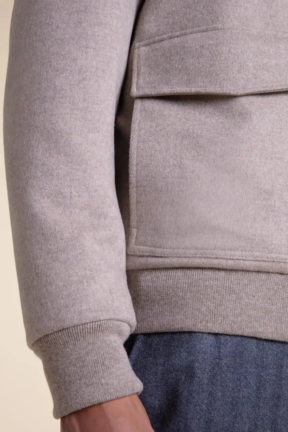 Mens aviator jacket with fur collar