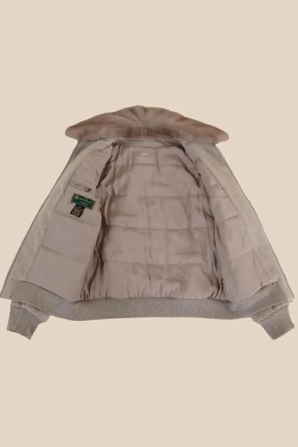 Mens aviator jacket with fur collar