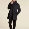 Mens cashmere coat with mink