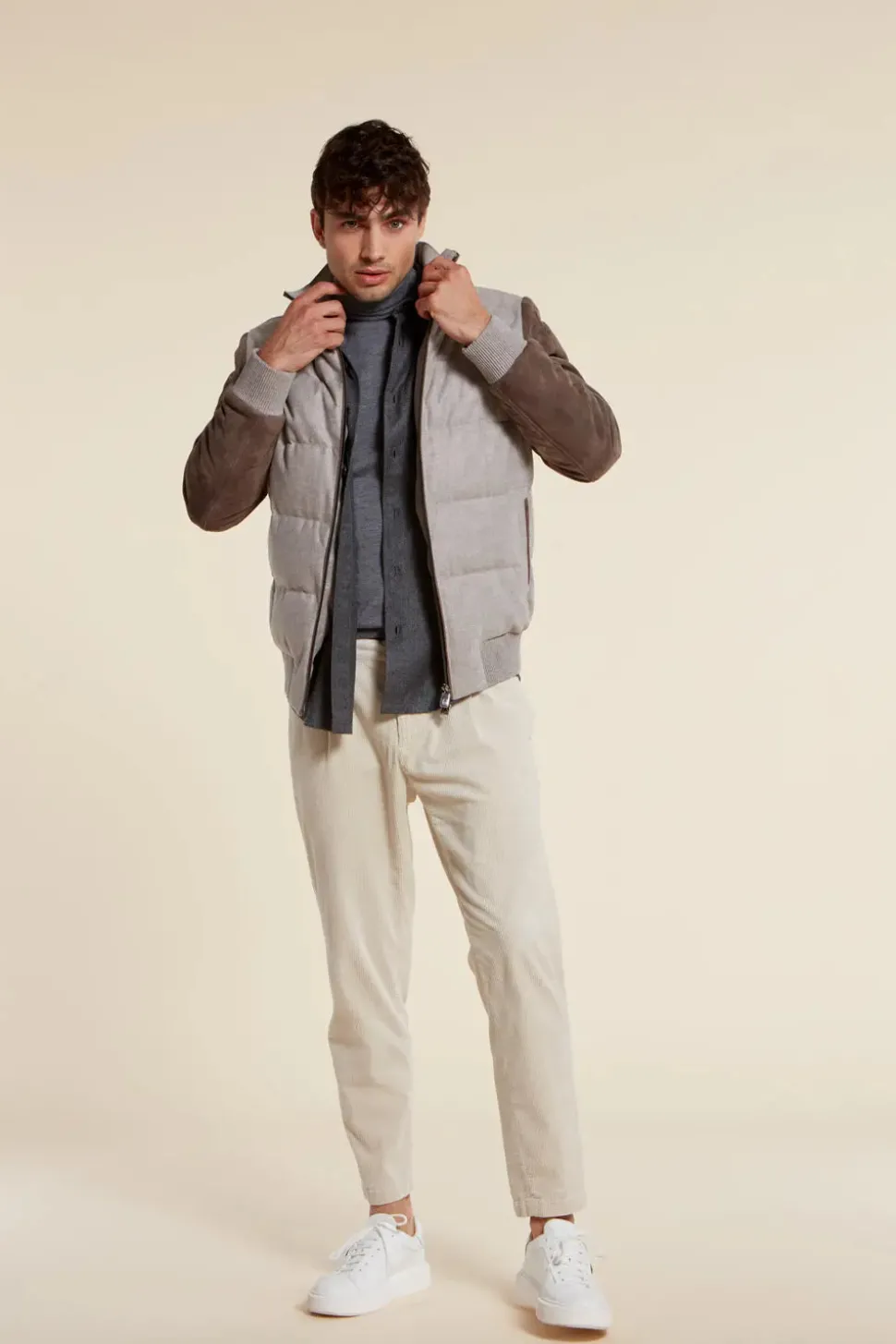 Mens cashmere puffer jacket