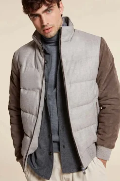 Mens cashmere puffer jacket