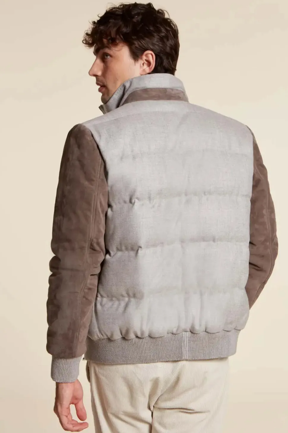 Mens cashmere puffer jacket