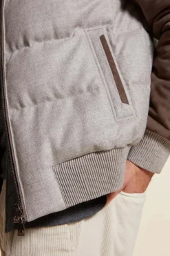 Mens cashmere puffer jacket