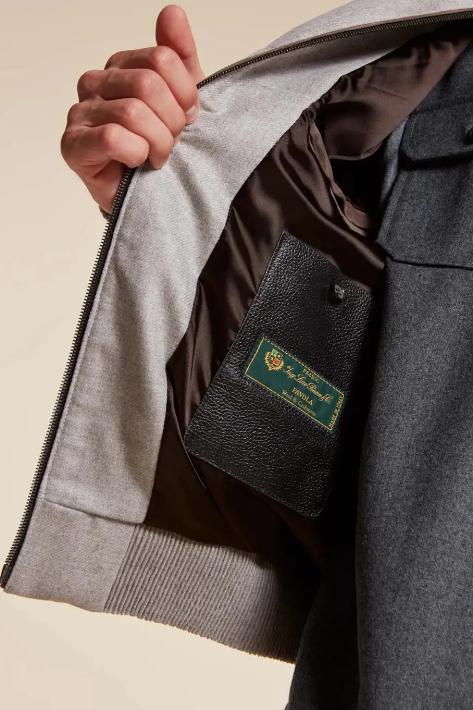 Mens cashmere puffer jacket