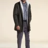 Mens coat with real fur inside
