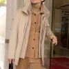 Mens mink collar coat