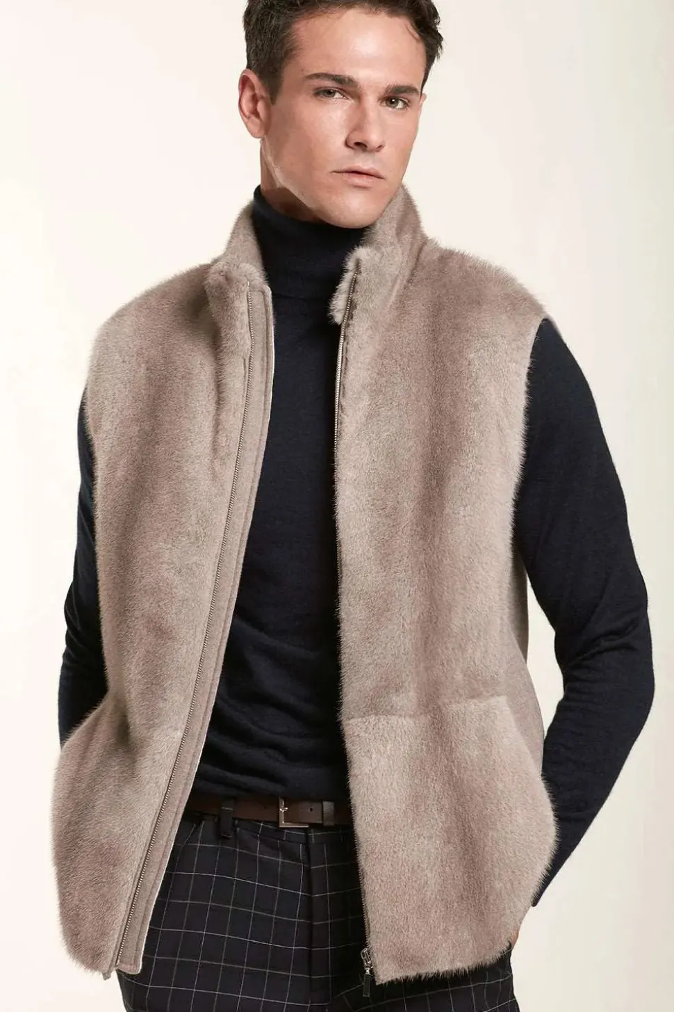 Mens mink vest
