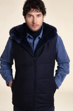 Men's nutria fur vest