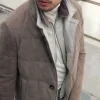 Mens quilted suede jacket