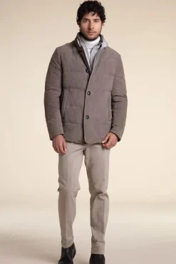 Mens quilted suede jacket