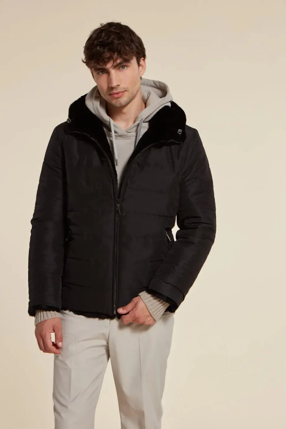 Mens sheared beaver jacket
