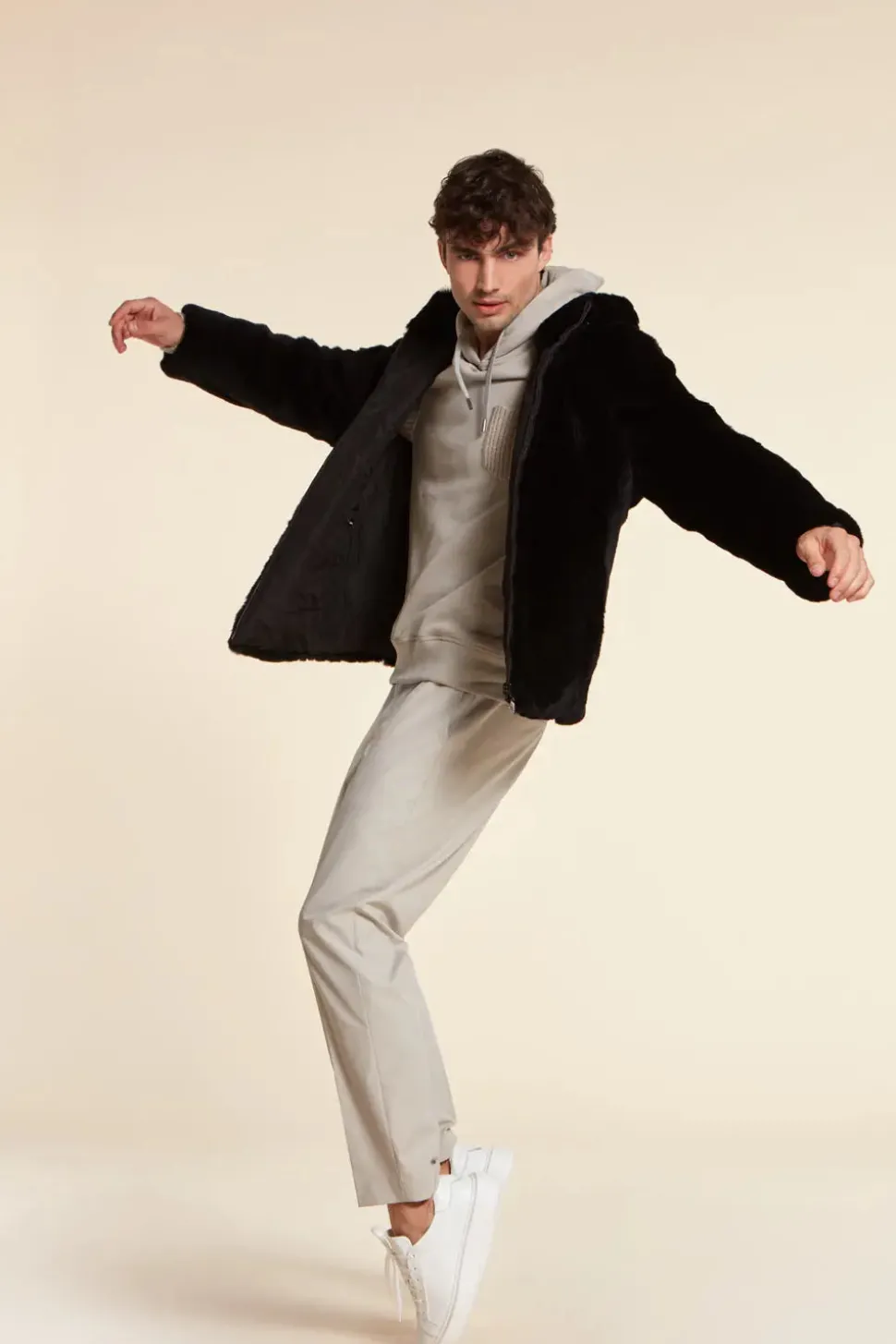 Mens sheared beaver jacket