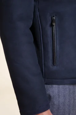 Mens suede shearling jacket