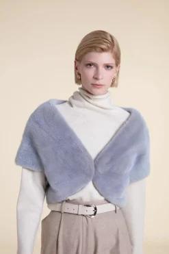 Mink bolero light blu