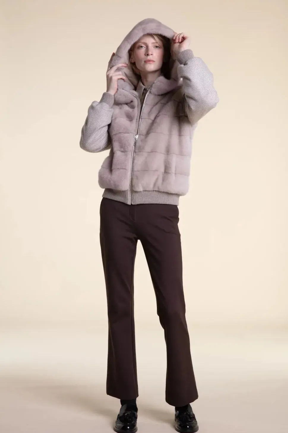 Mink bomber jacket womens