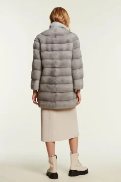 Mink coat grey