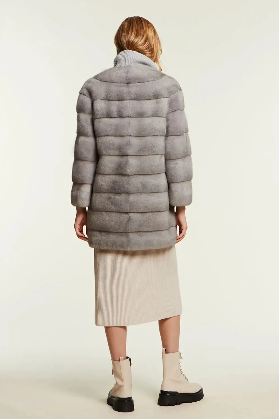 Mink coat grey