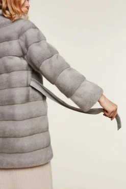 Mink coat grey