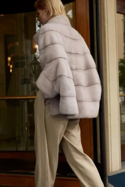 Mink fur cape