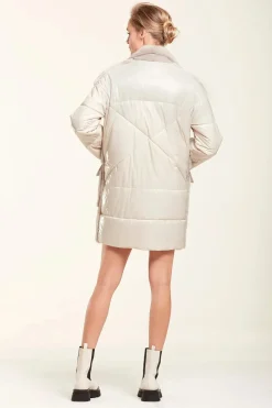 Mink fur coat and textile