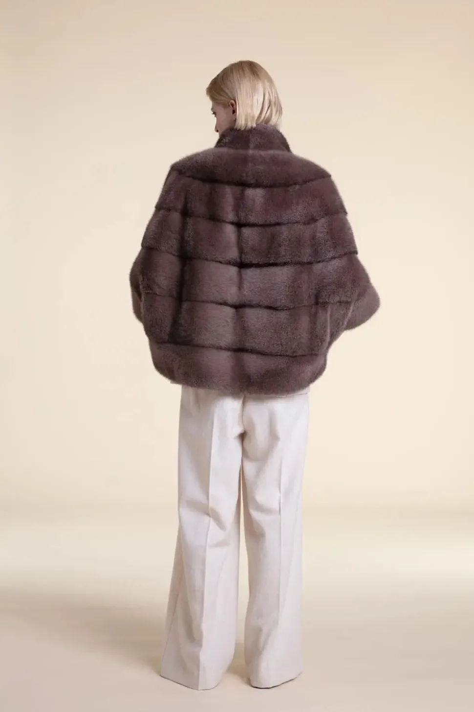 Mink jacket brown