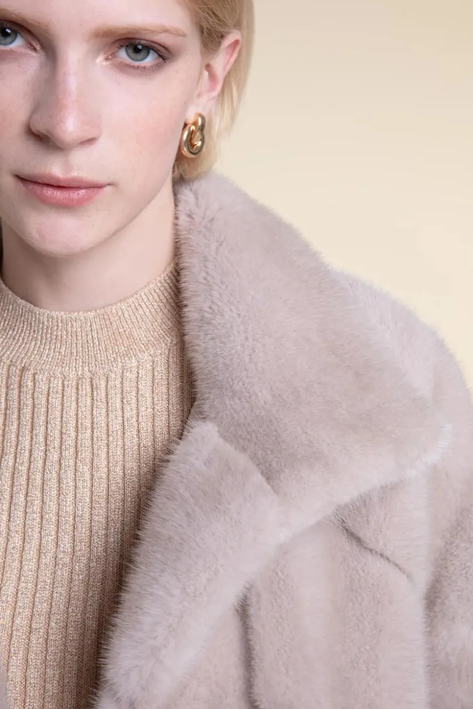 Mink trimmed cape