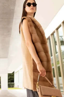 Mink vest for ladies