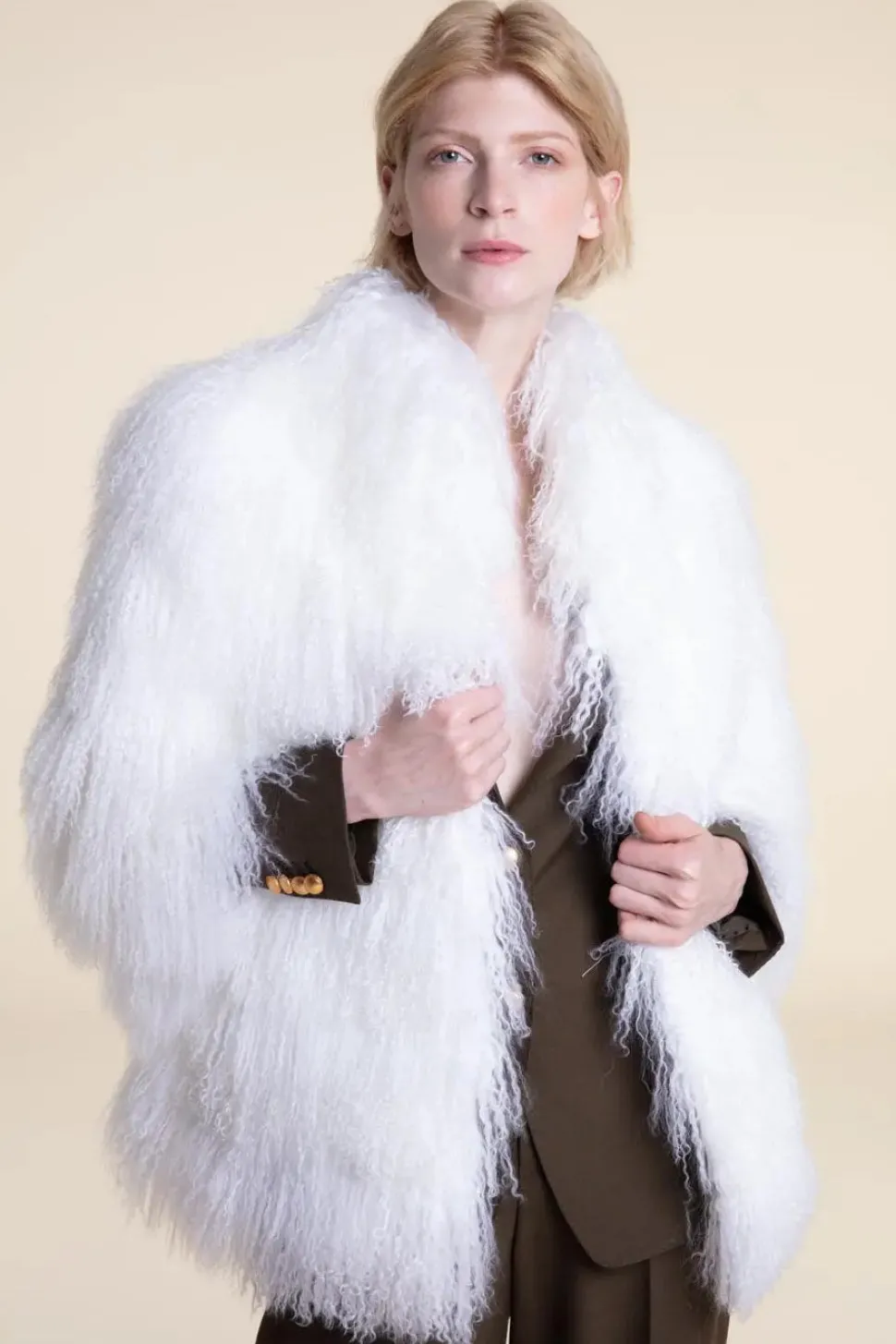 Mongolian lamb coat