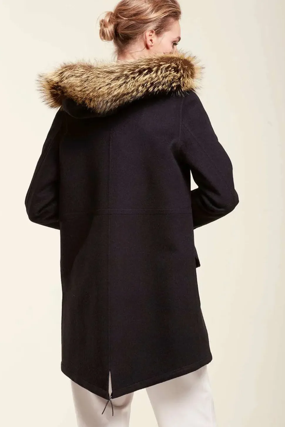Parka with fox fur hood