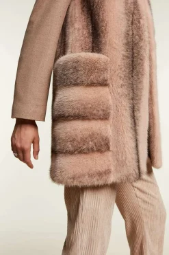 Pink mink vest
