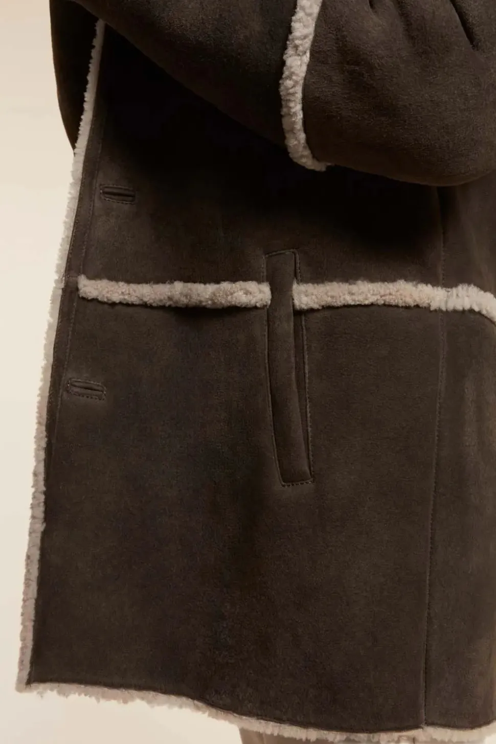 Real sheepskin coat mens