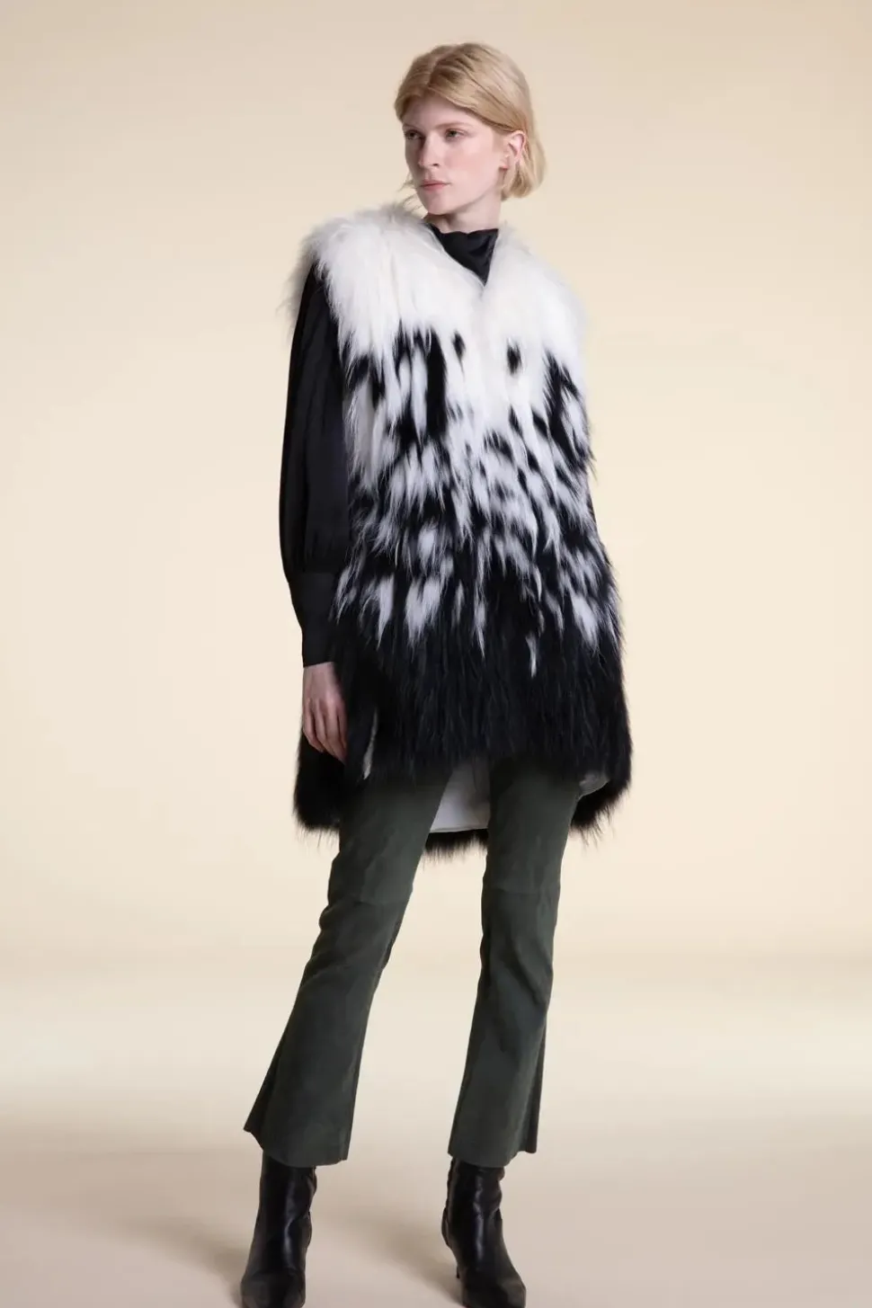Real fox fur gilet