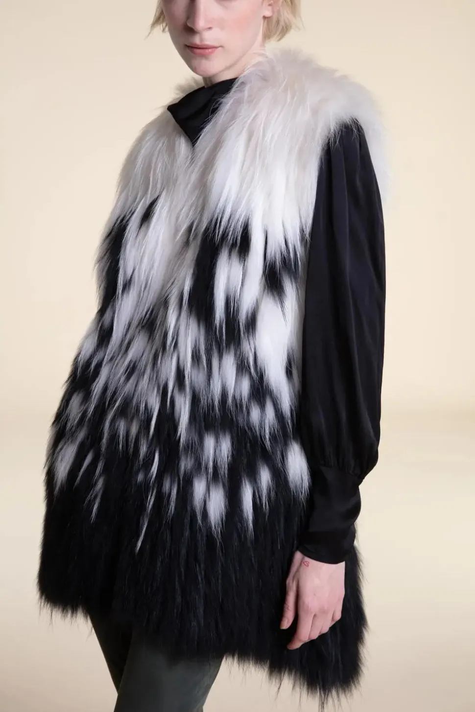 Real fox fur gilet
